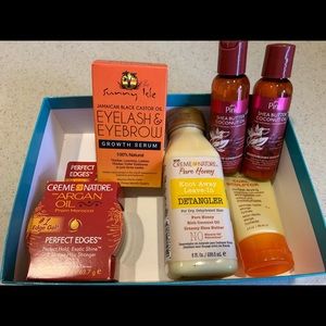 Box of new never used hair care products as pictured